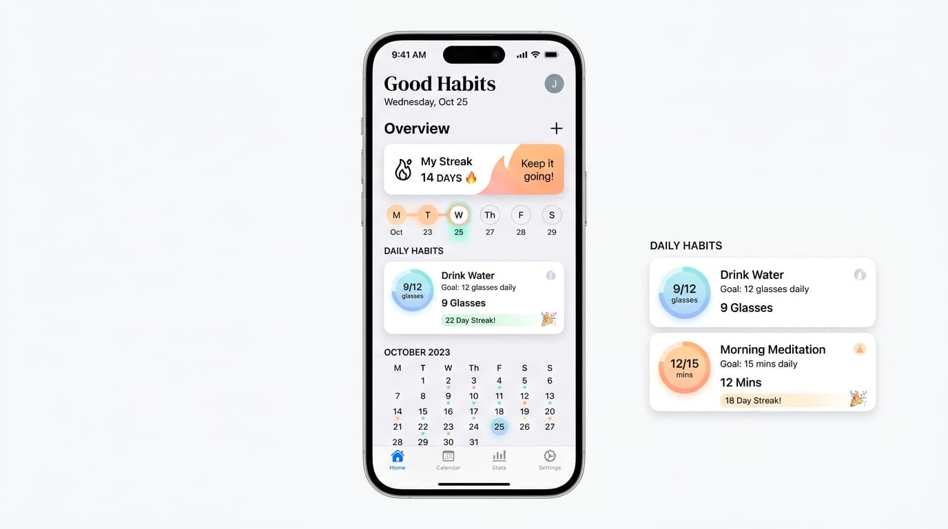 Ritmo — Habit Tracker mockup